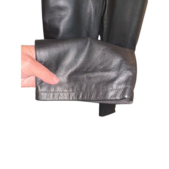 Harley Davidson Motor Biker Pants Leather Front Spandex Back 32/4 Comfort Riding - Picture 9 of 13